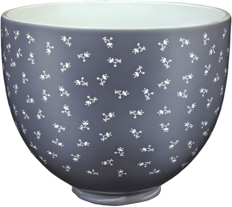 KitchenAid - 5 QT Vintage Floral Ceramic Bowl with Handle for Tilt Head Mixers - KSM2CB5BF