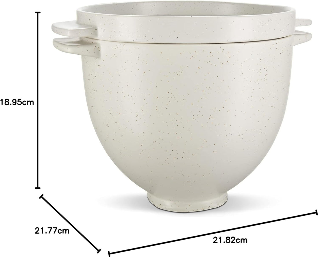 KitchenAid - 5 Qt Grey Speckle Bread Bowl with Baking Lid for Tilt-Head Mixer - KSM2CB5BGS