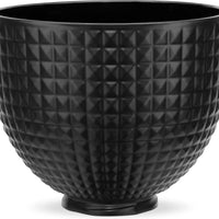 KitchenAid - 5 Quart Black Studded Ceramic Bowl for 4.5 & 5 qt Tilt-Head Stand Mixers - KSM2CB5LS