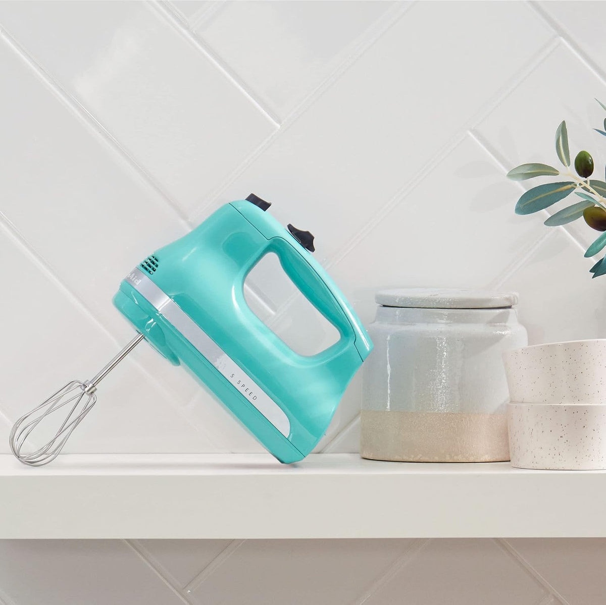 KitchenAid - 5-Speed Aqua Sky Ultra Power Hand Mixer - KHM512AQ