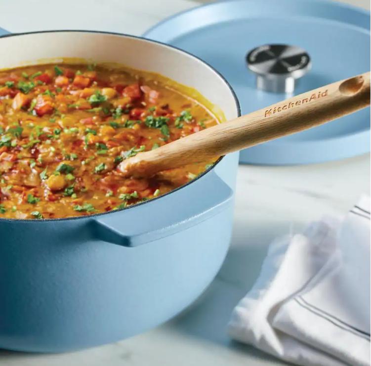 KitchenAid - 6 QT Blue Enameled Cast Iron Dutch Oven with Lid - 48531 - DISCONTINUED