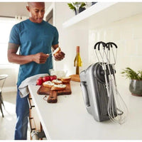 KitchenAid - 6 Speed Contour Silver Hand Mixer with Flex Edge Beaters - KHM6118CU