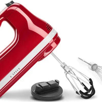KitchenAid - 6 Speed Empire Red Hand Mixer with Flex Edge Beaters - KHM6118ER