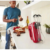 KitchenAid - 6 Speed Empire Red Hand Mixer with Flex Edge Beaters - KHM6118ER