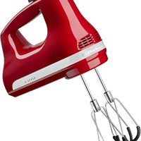KitchenAid - 6 Speed Empire Red Hand Mixer with Flex Edge Beaters - KHM6118ER