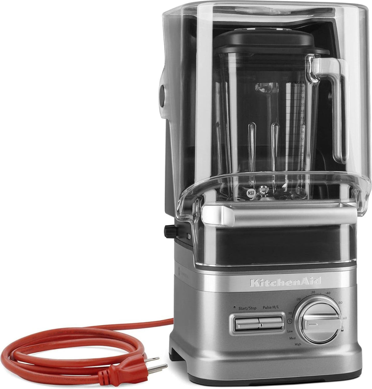 KitchenAid - 60 Oz Commercial NSF Contour Silver Enclosure Blender - KSBC1B2CU - DISCONTINUED