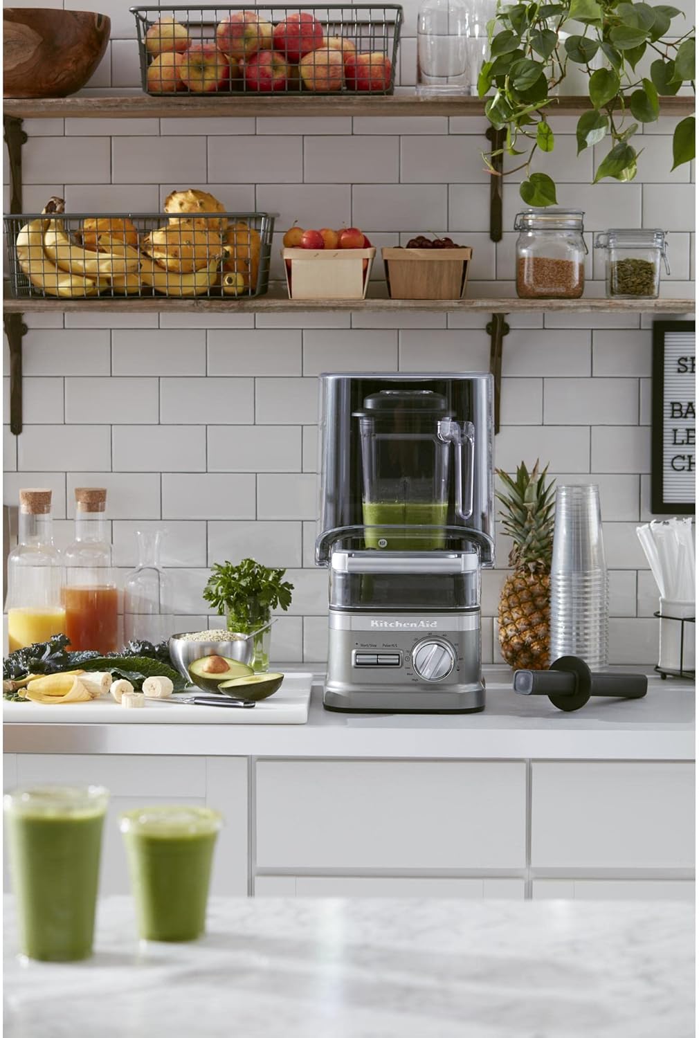 KitchenAid - 60 Oz Commercial NSF Contour Silver Enclosure Blender - KSBC1B2CU - DISCONTINUED