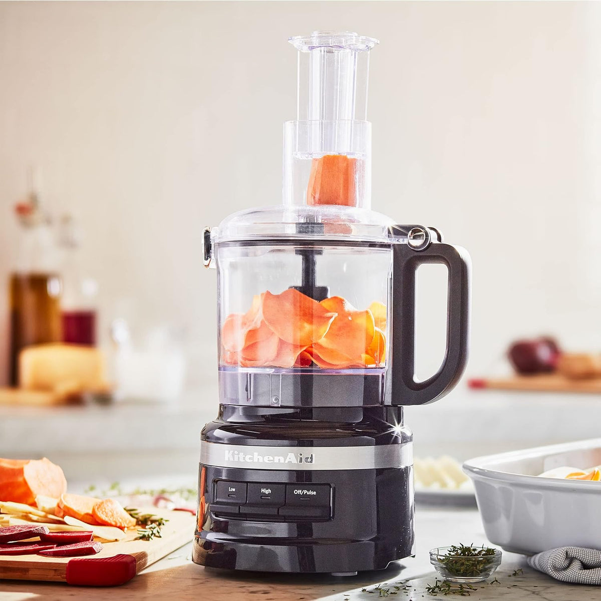 KitchenAid - 7 Cup Onyx Black Easy Store Food Processor - KFP0718OB - DISCONTINUED