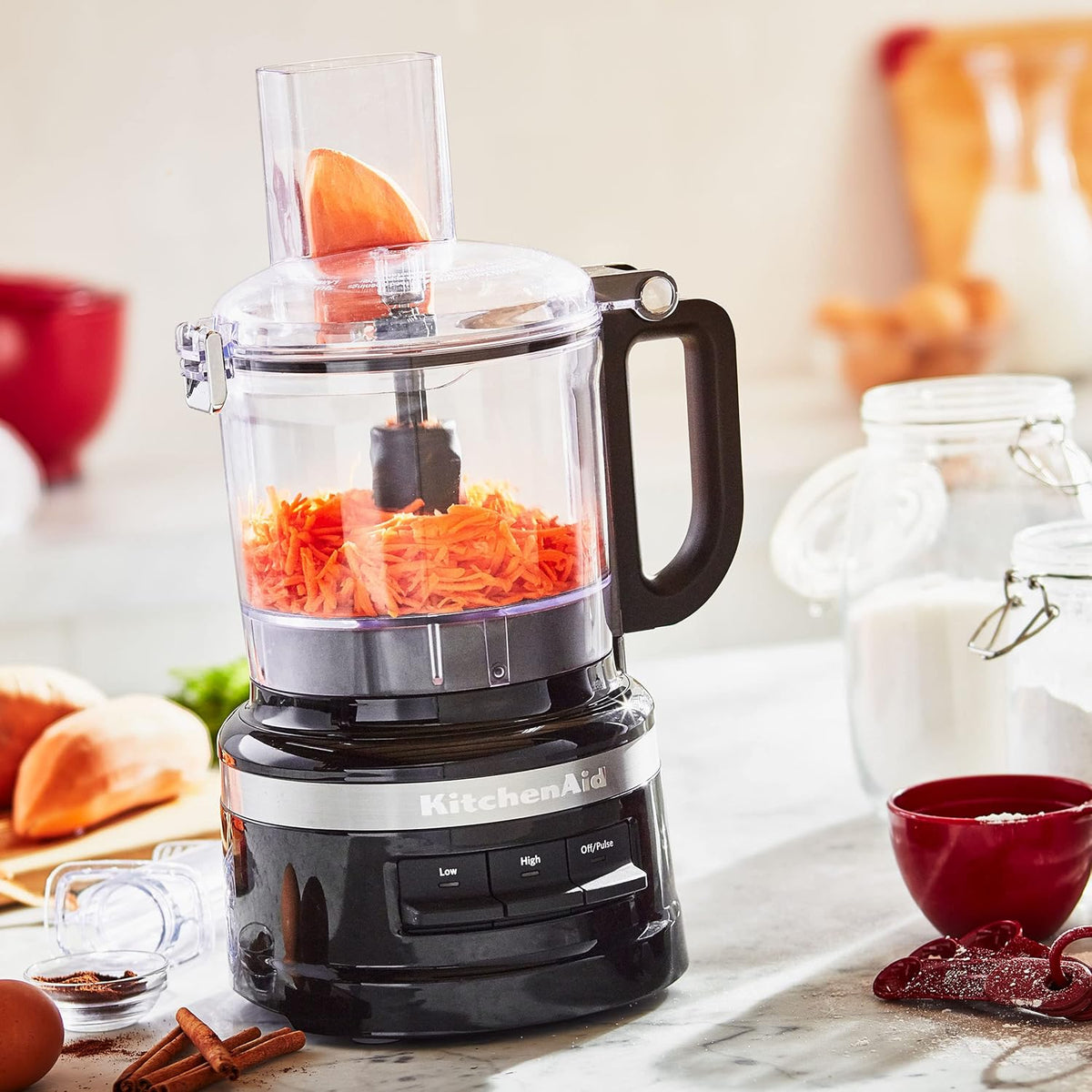 KitchenAid - 7 Cup Onyx Black Easy Store Food Processor - KFP0718OB - DISCONTINUED