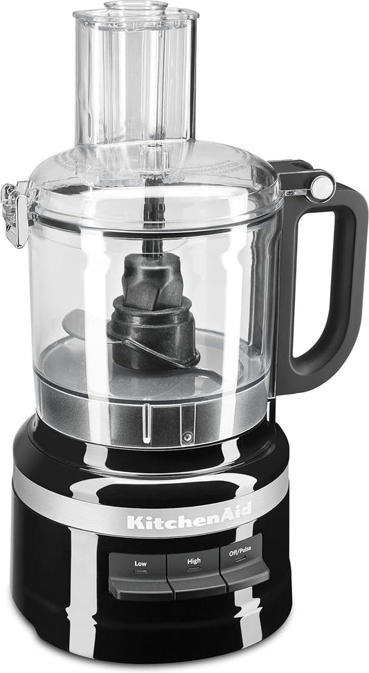 KitchenAid - 7 Cup Onyx Black Easy Store Food Processor - KFP0718OB