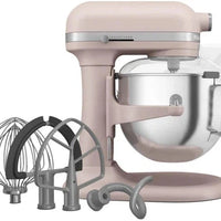 KitchenAid - 7 QT Feather Pink Bowl-Lift Stand Mixer - KSM70SKXXFT
