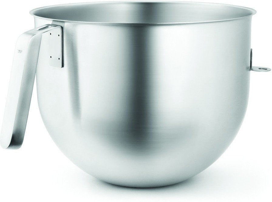 KitchenAid - 7 QT Polished Stainless Steel Bowl with J Hook Handle - KSMC7QBOWL