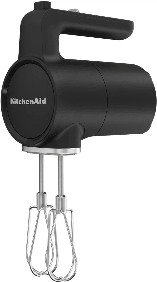 KitchenAid - 7 Speed Black Matte Cordless Hand Mixer - Battery Included - KHMR762BM