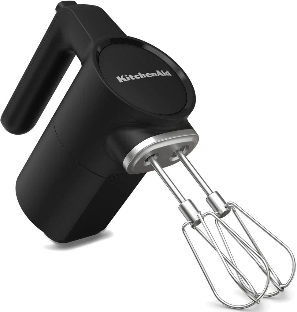 KitchenAid - 7 Speed Black Matte Cordless Hand Mixer - Battery Included - KHMR762BM
