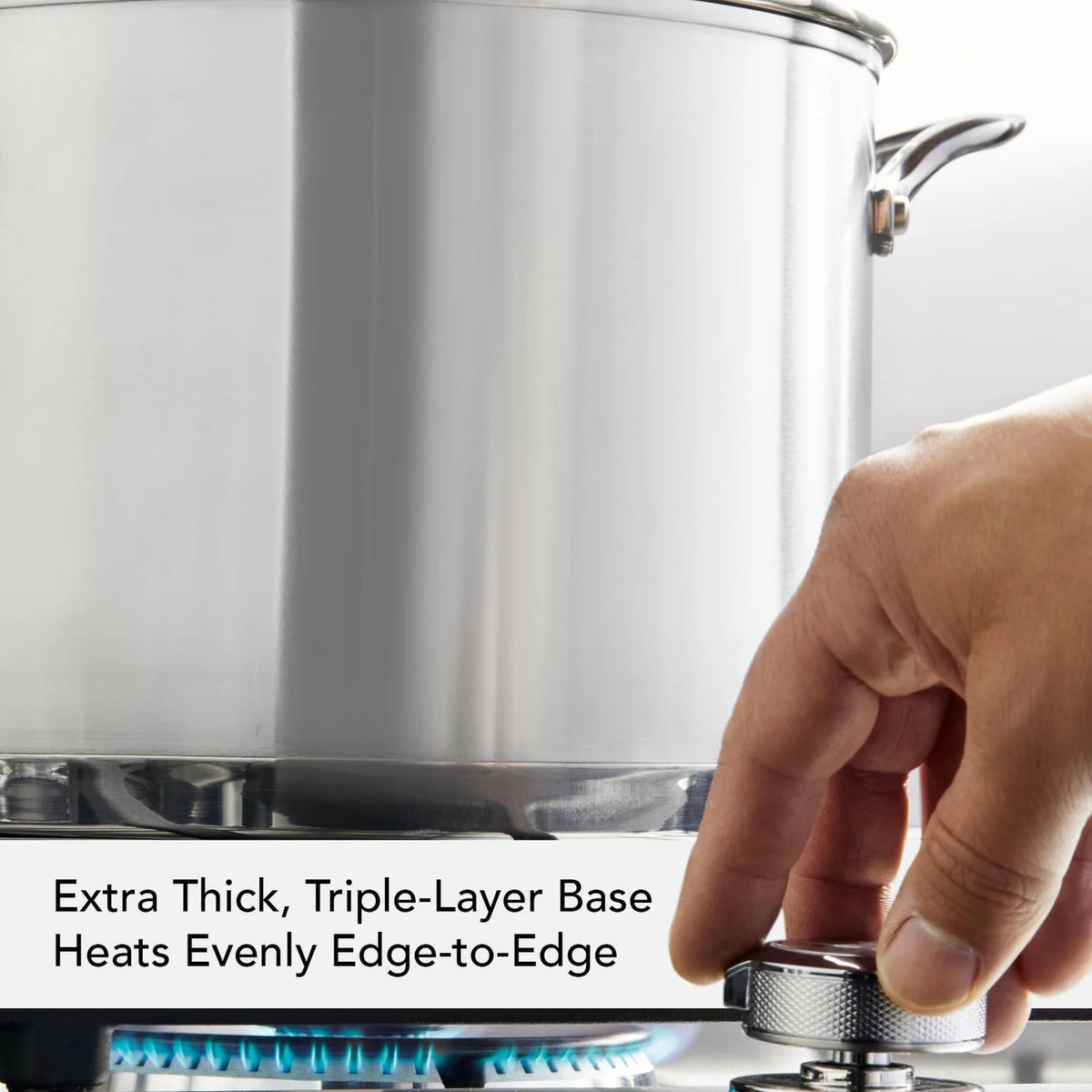 KitchenAid - 7.6 L/8 Qt. 3-Ply Base Stainless Steel Stockpot with Lid - 71003-TF05 - DISCONTINUED