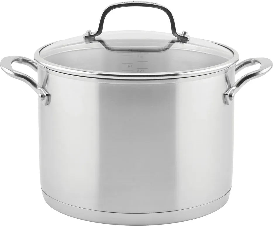KitchenAid - 7.6 L/8 Qt. 3-Ply Base Stainless Steel Stockpot with Lid - 71003-TF05 - DISCONTINUED