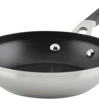 KitchenAid - 8" Brushed Stainless Steel Nonstick Fry Pan - 71019