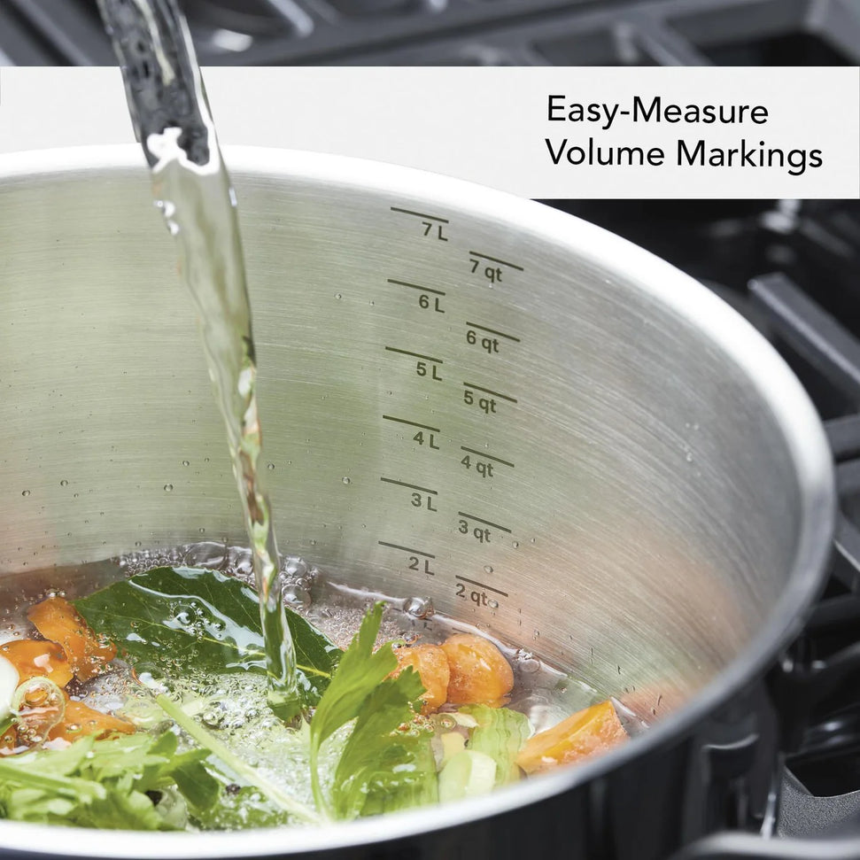 KitchenAid - 8 QT 5-Ply Clad Stainless Steel Stockpot with Lid - 30002-TF05
