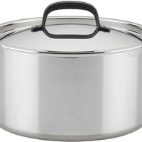 KitchenAid - 8 QT 5-Ply Clad Stainless Steel Stockpot with Lid - 30002-TF05