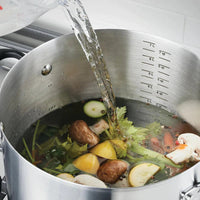 KitchenAid - 8 QT Brushed Stainless Steel Stock Pot with Measuring Marks and Lid - 71022-TF05