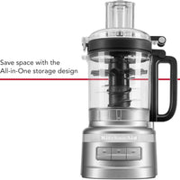 KitchenAid - 9 Cup Contour Silver Food Processor - KFP0921CU
