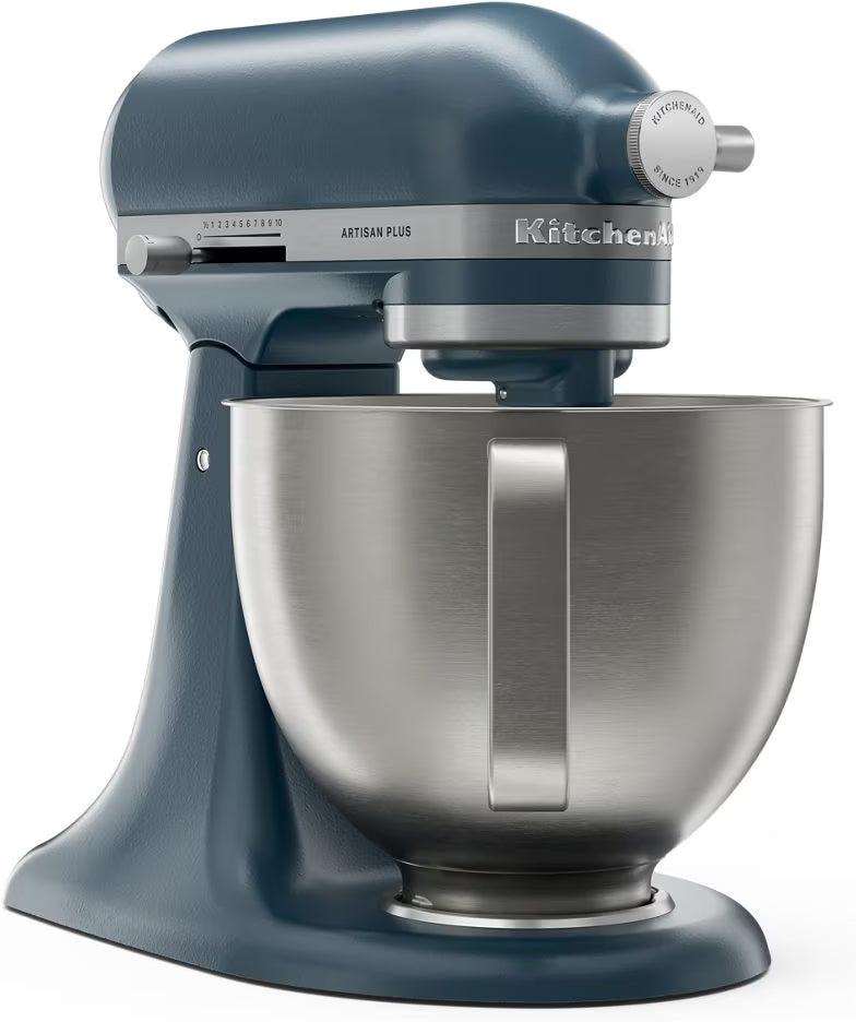 KitchenAid - Artisan Plus 5 QT Blue Steel Tilt-Head Stand Mixer with Accessories - KSM50PKVXBS