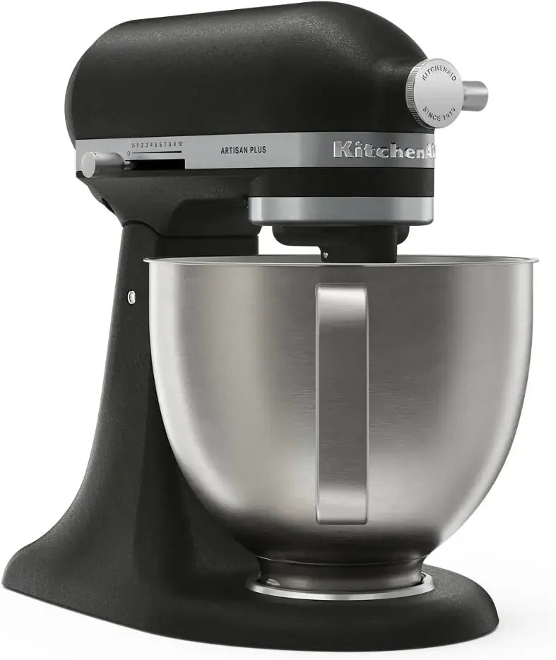 KitchenAid - Artisan Plus 5 QT Cast Iron Black Tilt-Head Stand Mixer with Accessories - KSM50PKVXBK