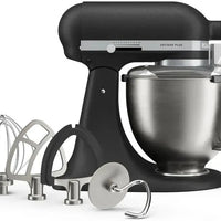 KitchenAid - Artisan Plus 5 QT Cast Iron Black Tilt-Head Stand Mixer with Accessories - KSM50PKVXBK