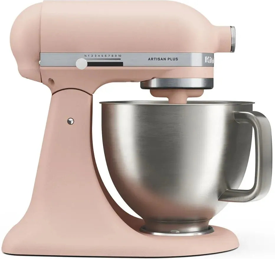 KitchenAid - Artisan Plus 5 QT Feather Pink Tilt-Head Stand Mixer with Accessories - KSM50PKVXFT