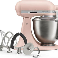 KitchenAid - Artisan Plus 5 QT Feather Pink Tilt-Head Stand Mixer with Accessories - KSM50PKVXFT