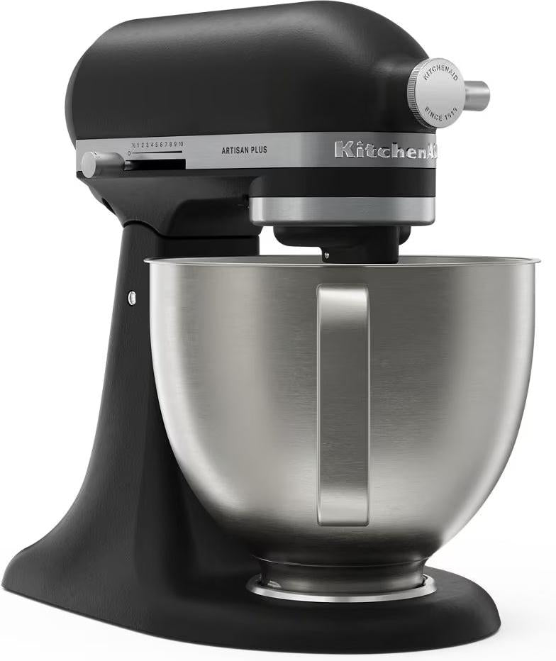 KitchenAid - Artisan Plus 5 QT Matte Black Tilt-Head Stand Mixer with Accessories - KSM50PKVXBM