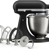 KitchenAid - Artisan Plus 5 QT Matte Black Tilt-Head Stand Mixer with Accessories - KSM50PKVXBM