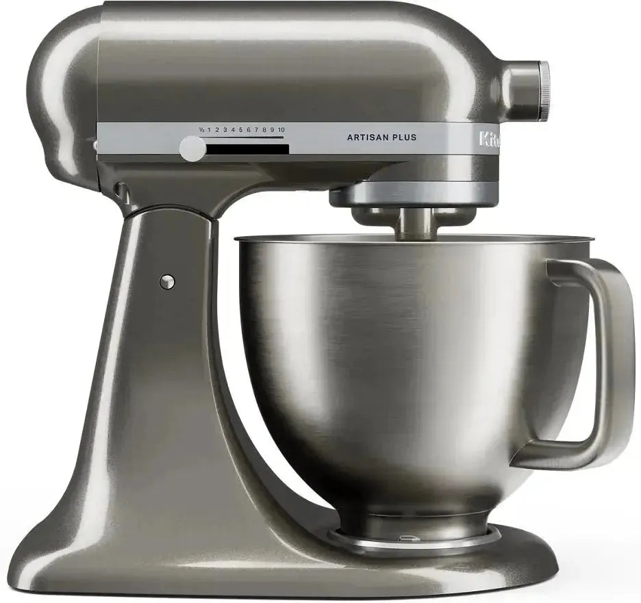 KitchenAid - Artisan Plus 5 QT Medallion Silver Tilt-Head Stand Mixer with Accessories - KSM50PKVXMS