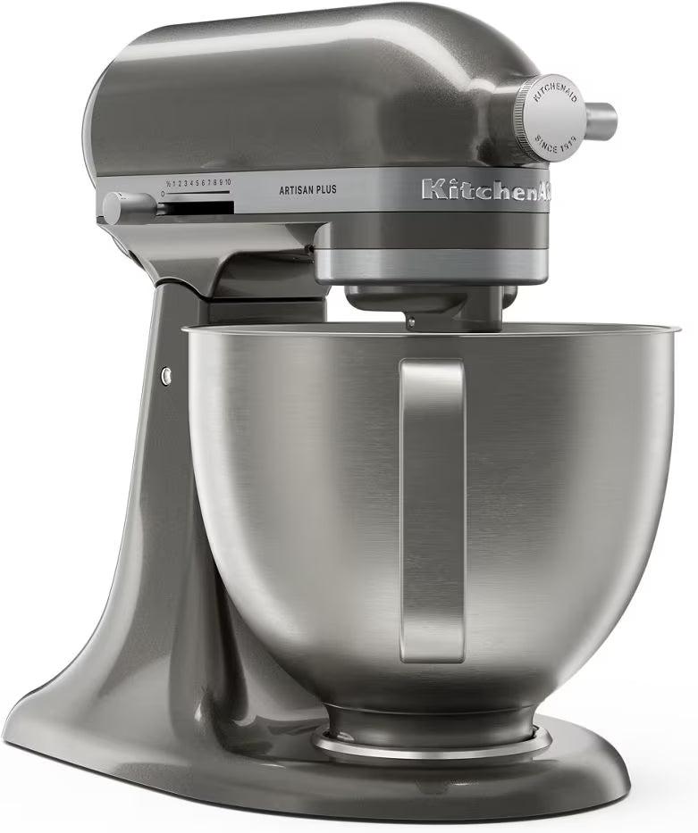 KitchenAid - Artisan Plus 5 QT Medallion Silver Tilt-Head Stand Mixer with Accessories - KSM50PKVXMS