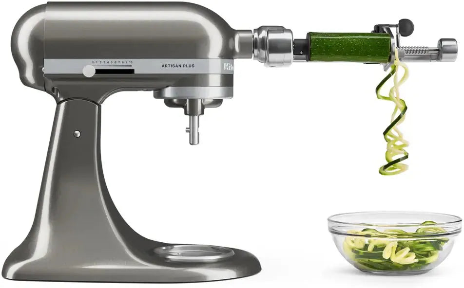 KitchenAid - Artisan Plus 5 QT Medallion Silver Tilt-Head Stand Mixer with Accessories - KSM50PKVXMS