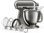 KitchenAid - Artisan Plus 5 QT Medallion Silver Tilt-Head Stand Mixer with Accessories - KSM50PKVXMS