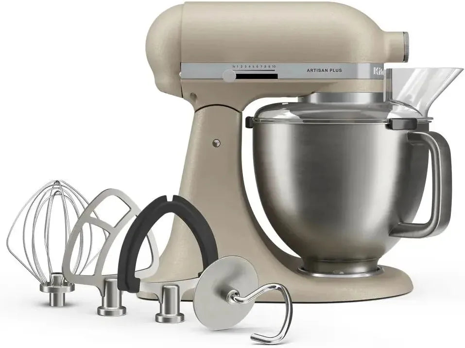 KitchenAid - Artisan Plus 5 QT Oat Tilt-Head Stand Mixer with Accessories - KSM50PKVXOC