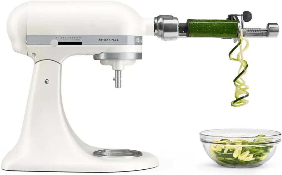 KitchenAid - Artisan Plus 5 QT Porcelain White Tilt-Head Stand Mixer with Accessories - KSM50PKVXPL