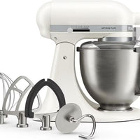 KitchenAid - Artisan Plus 5 QT Porcelain White Tilt-Head Stand Mixer with Accessories - KSM50PKVXPL