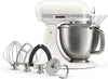 KitchenAid - Artisan Plus 5 QT Porcelain White Tilt-Head Stand Mixer with Accessories - KSM50PKVXPL