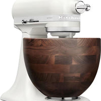 KitchenAid - Artisan Series 5-Quart Porcelain Tilt-Head Stand Mixer with True Walnut Wood Bowl - KSM156WBPL