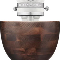 KitchenAid - Artisan Series 5-Quart Porcelain Tilt-Head Stand Mixer with True Walnut Wood Bowl - KSM156WBPL