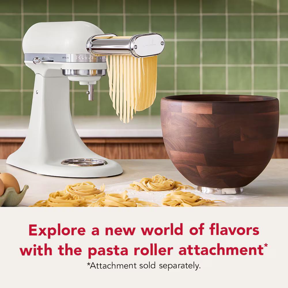 KitchenAid - Artisan Series 5-Quart Porcelain Tilt-Head Stand Mixer with True Walnut Wood Bowl - KSM156WBPL