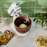 KitchenAid - Artisan Series 5-Quart Porcelain Tilt-Head Stand Mixer with True Walnut Wood Bowl - KSM156WBPL