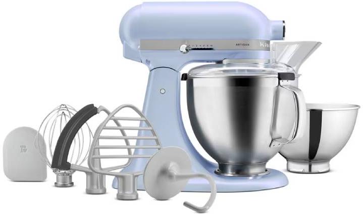 KitchenAid - Artisan Series Blue Salt Tilt-Head Stand Mixer with Premium Accessory Pack - KSM195PSOA