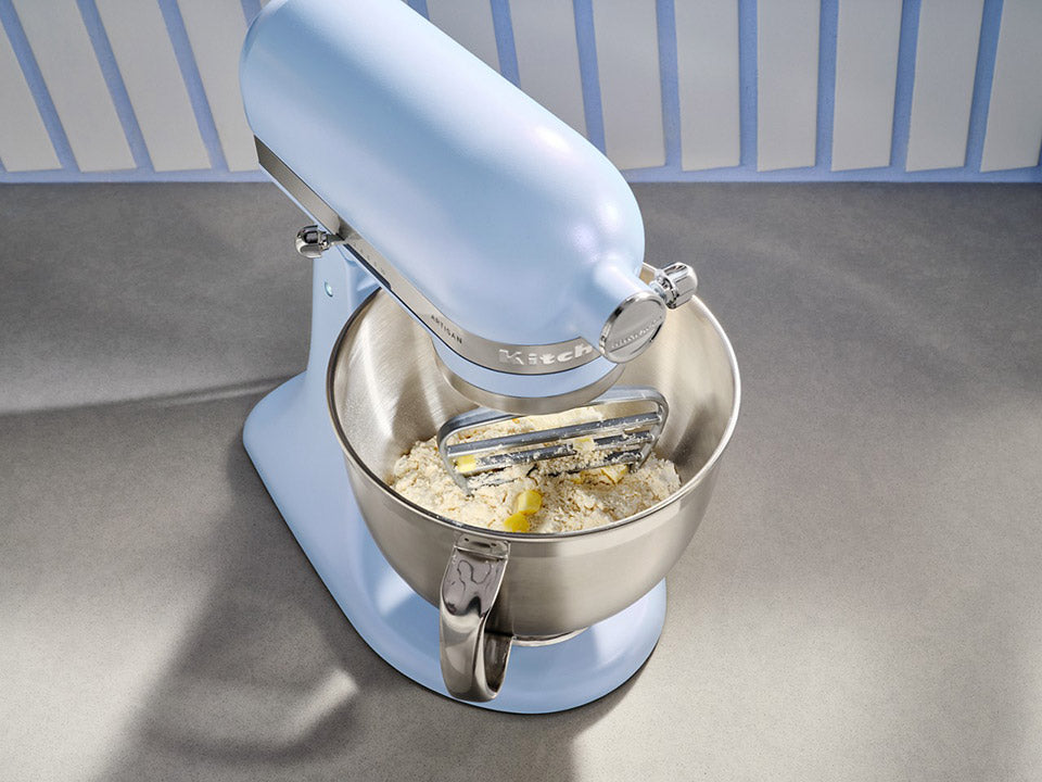 KitchenAid - Artisan Series Blue Salt Tilt-Head Stand Mixer with Premium Accessory Pack - KSM195PSOA