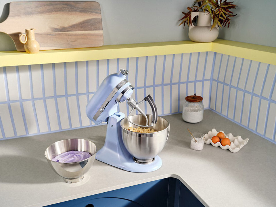 KitchenAid - Artisan Series Blue Salt Tilt-Head Stand Mixer with Premium Accessory Pack - KSM195PSOA