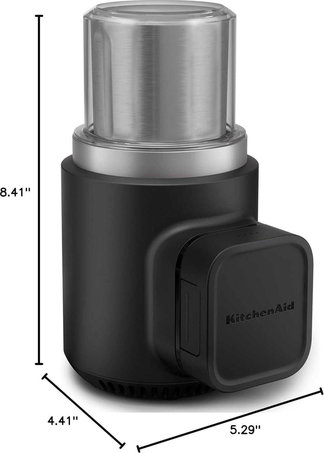KitchenAid - Black Matte Cordless Blade Coffee Grinder - Battery Included - KBGR111BM - DISCONTINUED