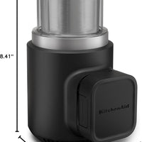KitchenAid - Black Matte Cordless Blade Coffee Grinder - Battery Included - KBGR111BM - DISCONTINUED