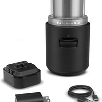KitchenAid - Black Matte Cordless Blade Coffee Grinder - Battery Included - KBGR111BM - DISCONTINUED